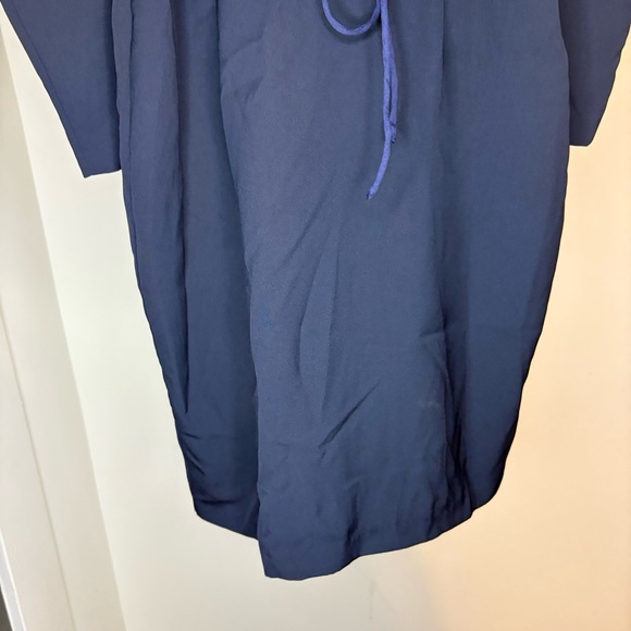 Alexia Admor Dark Navy Blue Long Sleeve V-Neck Dress Size Large NWT - Picture 8 of 10